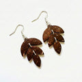 Lehvästö Earrings – Coconut Shell Multi-Petal Leaf Dangles