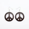 Rauha Earrings – Coconut Shell Peace Sign Earrings