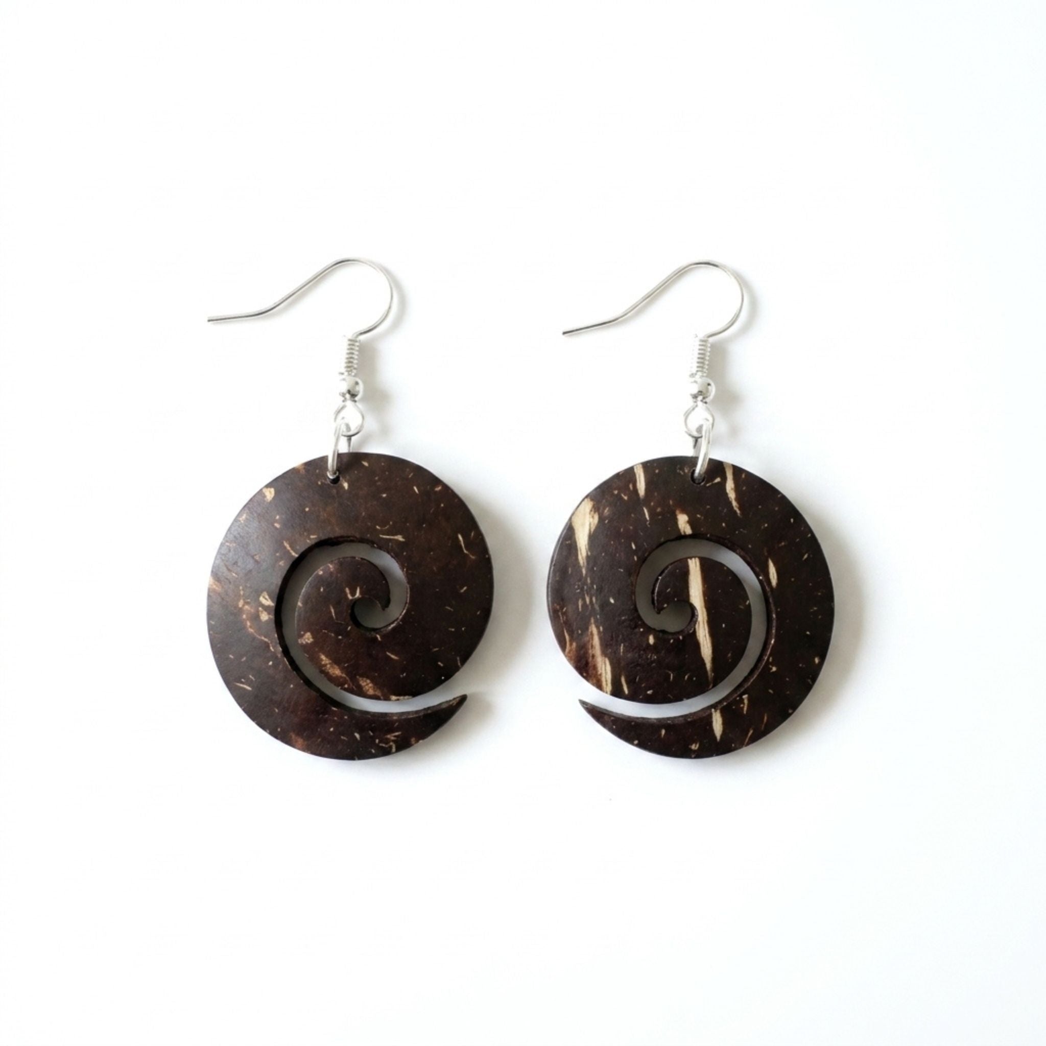 Kierre Earrings – Coconut Shell Spiral Cutout Earrings