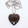 Sydänriipus Necklace – Coconut Shell Heart Pendant with Ball Chain